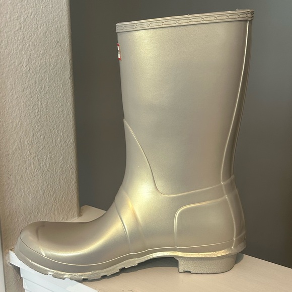 Hunter Original Nebula Wellingtons Pale Gold Rain Boot Snow- Size 11 - Picture 4 of 11